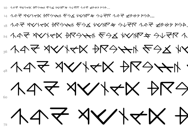 DLI DarkScript font waterfall